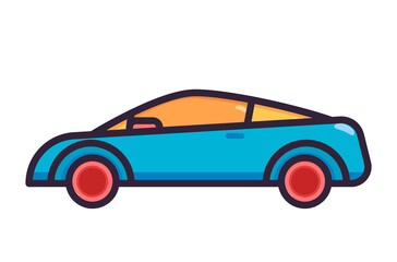 Fototapeta premium Transportation illustration cartoon colorfull