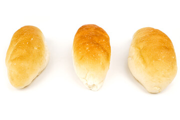 banh mi - hot dog bun or vietnamese bread isolated on white background