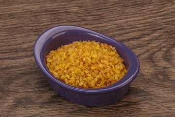 Vegetarian cuisine - dry bulgur for cooking