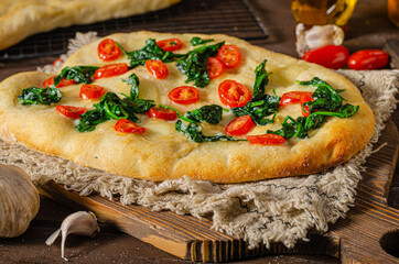 Homemade focaccia simple