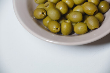 Olives on a plate.