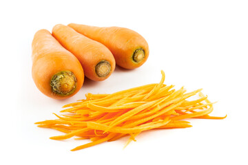 carrot isolated on a white background,element of food healthy nutrients and fruit healthy concept