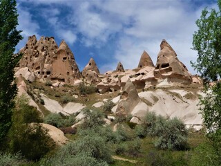 Formation rocheuse en forme de c&ocirc;ne en Cappadoce en Turquie