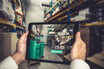 Smart warehouse management system using augmented reality technology to identify package picking...