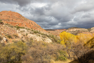 Scenic Autumn Landscape in the Verde River Canyon Arizona