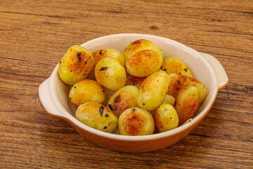 Roasted baby potato in the bowl