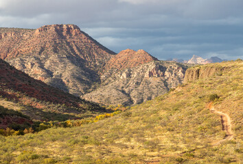 Scenic Autumn Landscape in the Verde River Canyon Arizona