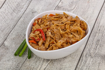 Asian style - fried noodle with pork