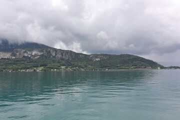 green lake, Lac d'Annecy, France