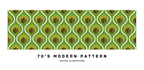 70's retro seamless wallpaper pattern material / vector illustration