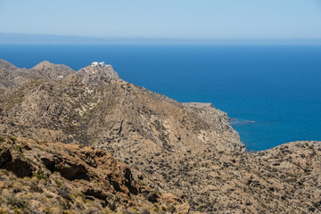 Fototapeta na wymiar Almería. Cabo de Gata. Zona Carboneras. Playas paradisíacas. 