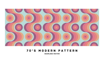 70's retro seamless wallpaper pattern material / vector illustration