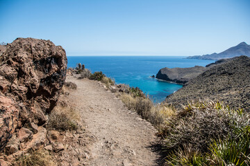 Almería. Cabo de Gata. Zona Carboneras. Playas paradisíacas. 