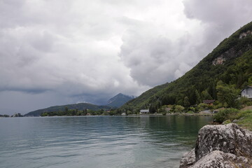 lake in the mountains, Lac d'Annecy France