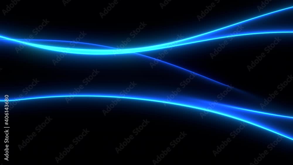 Poster abstract colorful wavy background in blue color ob black backdrop. modern colorful wallpaper. seamle