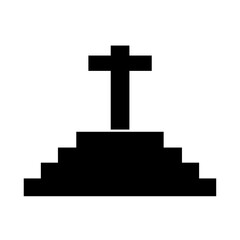 Cross icon isolated on white background.