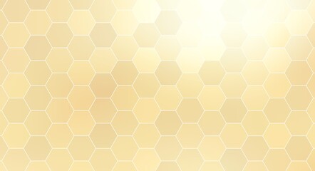 Light beige hexagonal tiles mosaic background. Minimal geometric pattern.