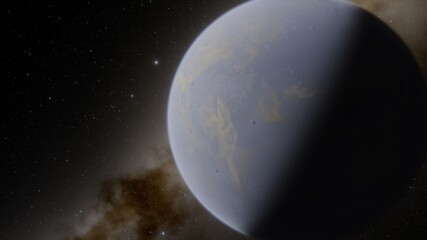 Planets and galaxy, science fiction wallpaper. Beauty of deep space. Billions of galaxy in the universe Cosmic art background
