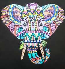 Der Elefant - Versunken in der Farbenwelt