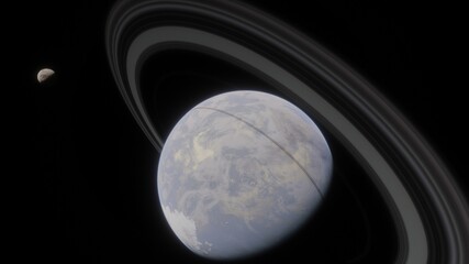 Planets and galaxy, science fiction wallpaper. Beauty of deep space. Billions of galaxy in the universe Cosmic art background
