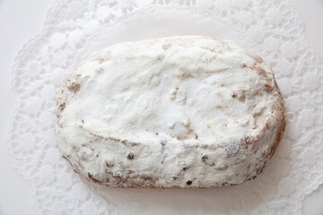 Christmas stollen fruit cake festive pastry dessert