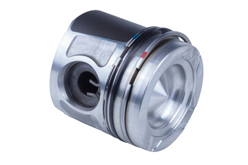 truck engine piston isolated on white background