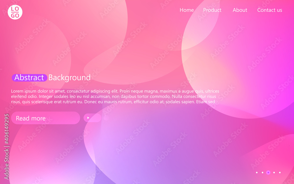 Poster Abstract website template with gradient. Presentation modern minimal blur background.