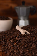 coffee beans and grinder