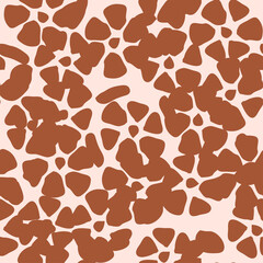 Giraffe fur seamless pattern, tropical animal skin texture