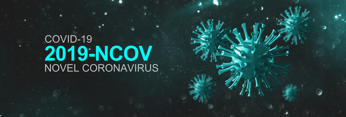 New covid-19 conoravirus outbreak. 3D illustration