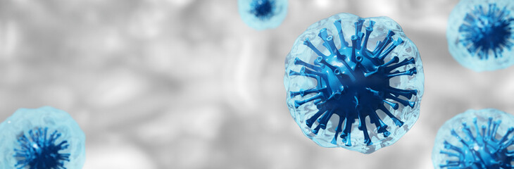 New covid-19 conoravirus outbreak. 3D illustration