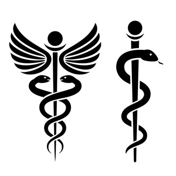 Medical snake vector icon