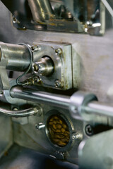 coffee check from drum brown and yellow fresh