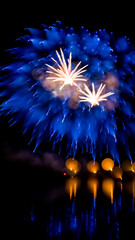 Fireworks for Celebration or Congratulations Holiday card 4th Fourth of July Blurred on purpose Oak...