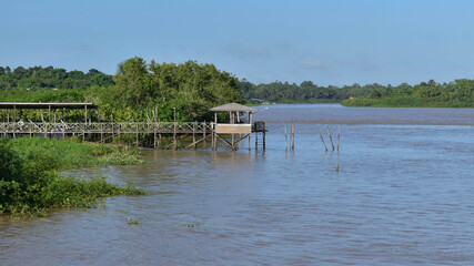 Fototapeta premium Trapiche, na Ilha de Santana/Santana/Amapá/Amazônia/Brasil
