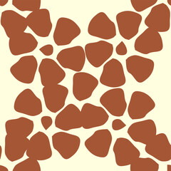 Giraffe fur seamless pattern, tropical animal skin texture