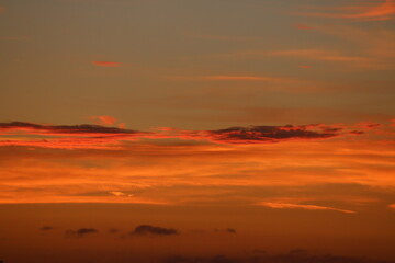 Sky, Sunset, Clouds, Red, Orange, London