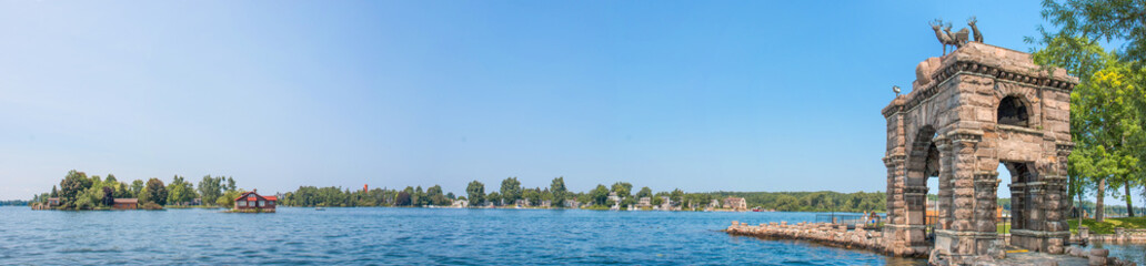 The Welcome Arch Boldt Castle on Heart Island USA