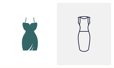 woman's clothes icon logo design vector template, Fashion icon concepts, Creative design