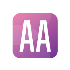 AA Letter Logo Design With Simple style