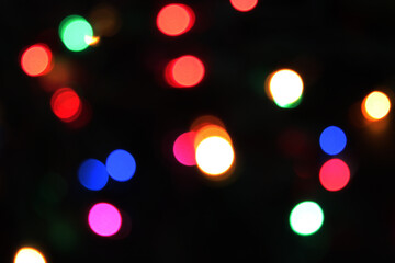 Colorful and Bright Round Bokeh Abstract