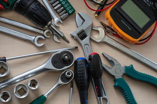 Set of tools from toolbox
