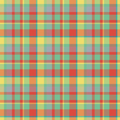Plaid seamless pattern. Vector background of textile ornament. Flat fabric design.