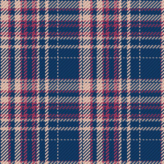 Seamless pattern of scottish tartan plaid. Repeatable background with check fabric texture. Vector backdrop striped textile print.