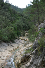 Fototapeta na wymiar view of the source of the river Borosa located in the Natural Park of the Sierras de Cazorla, Segura and las Villas, Andalucia, Spain.