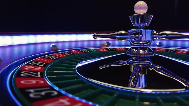 Roulette table close up at the Casino