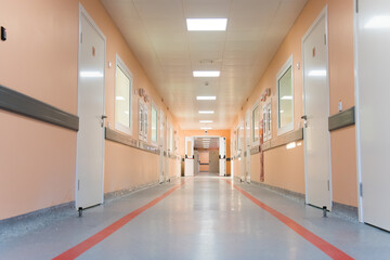 Interior of a modern infectious diseases hospital