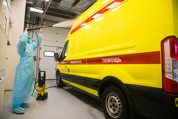 Disinfection of the ambulance