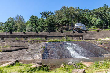 Salto dam with forest and rocks