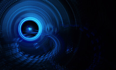 Fractal background for use in creativity and design projects. Technological fractal. Abstract 3D illustration